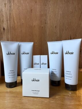 NWT* UK Lash bundle Shampoo+Conditioner+Hair Serum+Scalp Massager